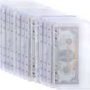 15pcs A6 Binder Pockets with No Zippers, Zipless Budget Envelopes for Cash System, A6 Binder Pouch for 6 Ring Binder, Money Folder Organizer for Cash.