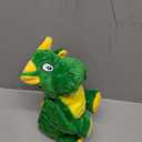 Squeaky Dog Toys - Soft Plush Dragon Dog Toy with 5 Squeakers & Crinkle Paper, Dog Toys for Small, Medium and Large Dogs to Keep Them Busy (Green,10")