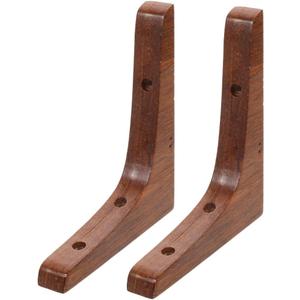 Uonlytech 2pcs Wooden Triangle Brackets Corbels, Floating Shelf Bracket L Shaped Corner Shelves Bracket Triangular Wall Panel Flower Stand for Hanging Pendant Lamp