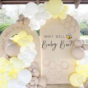 Baby Bee Gender Reveal Decal - What Will Baby Bee? for Shower Theme, Balloon Arch Stickers, Boy or Girl Sign