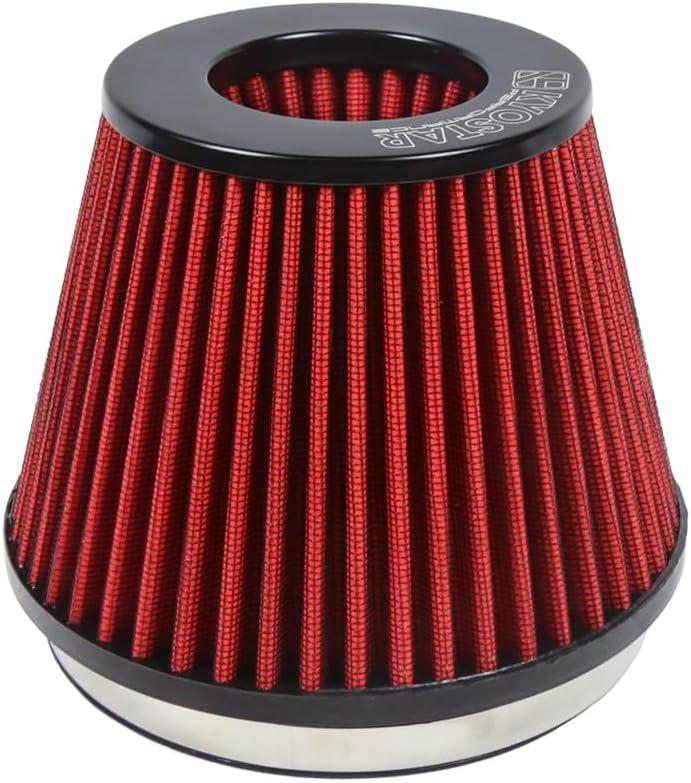 Kyostar 6 Inch (152mm) Neck High Flow Inlet Cold Air Intake Cone Replacement Dry Air Filter Red Kyostar 6 Inch (152mm) Neck High Flow Inlet Cold Air Intake Cone Replacement Dry Air Filter Red