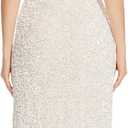 OVRUNS Women Sequin Dress Sleeveless V Neck A Line V Back with Liner Sparkly Evening Party Glitter Cocktail Formal Midi Dress (M)