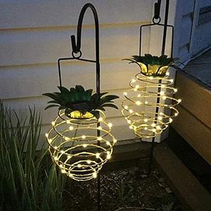Sundecor Garden Solar Pineapple Lights - 30 LED Outdoor Decor, Waterproof, Hanging Lanterns for Trees, Plants & Home, 1 Pack