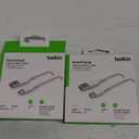 Pack Of 2: Belkin USB A to USB C Cable, 3.3ft, 15W - Type C Charger, iPhone Charger Cord for iPhone 16 & 15, Galaxy S25, Pixel 9, iPad Pro, Airpods Pro, Switch, CarPlay & More - White