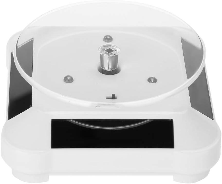 Rotating Display Stand Turntable Display Stand, Black Motorized Turntable Stand 360 Turntable Rotating Holder Solar Jewelry Holder for Photography Products and Shows