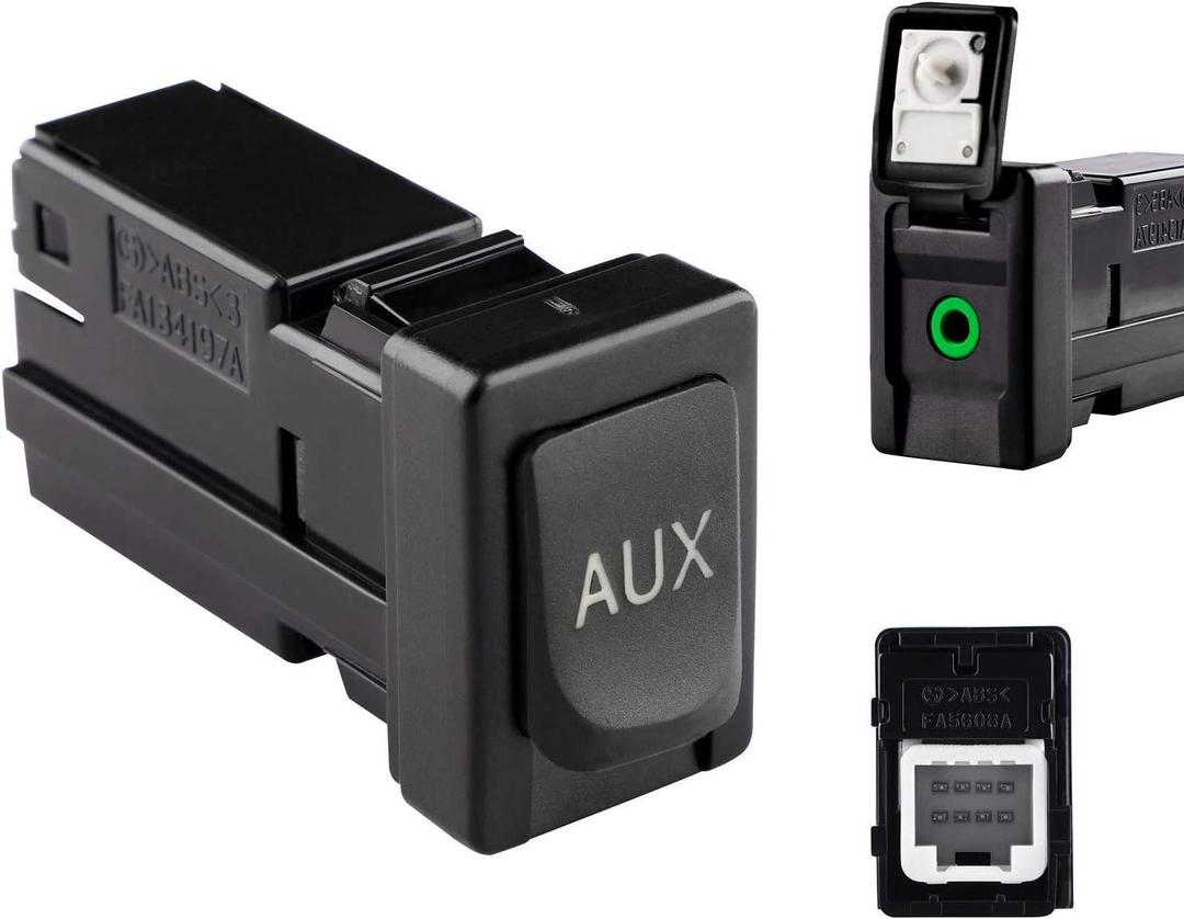 86190-02010 Aux Jack Port fit Tacoma Corolla Tundra Aux Port Auxiliary Input Jack Stereo Adapter Assembly, 86190 02010