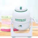 WonderWash Portable Mini Washing Machine for Apartment & Tiny Spaces - Manual Hand Clothes Washer with Retro Design - Clean Laundry Anywhere with Our Countertop, Non-Electric, Small Washer - White