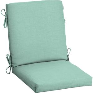 Arden Outdoor Midback Chair Cushion, 18 x 16.5, Rain-Proof, Fade Resistant 16.5 x 18, Aqua Leala
