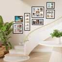 Vittanly 15x17 Collage Picture Frame, Displays 7Pcs 4x6 Pictures with Mat, 4x6 Picture Frames Collage Wall Decor for Horizontal or Vertical Display, Black, 1 Pack