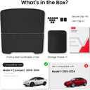 REEVAA 2026 Upgraded Tesla Model Y New (Juniper) Sunshade Roof [No Gaps, No-Sagging] Model Y Accessories Heat Insulation Foldable Glass Sunroof Cover for Model Y Juniper 2025-2026, 2PCS, Black