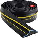 Jin&Bao Universal Garage Door Threshold Seal Strip 20FT Kit, Bottom Waterproof Rubber Weather Stripping Replacement, Yellow (20feet, Yellow (No Adhesive))
