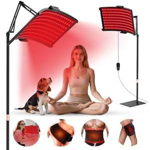 Red Light Therapy Lamp 10-in-1 with Stand & Belt, 660nm Red Light and 850nm Near Infrared, Face & Body Care Device for Skin & Muscle Recovery
