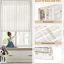 LazBlinds No Tools No Drill Cordless Bamboo Roman Shades, Light Filtering Window Treatment, Roll Up Bamboo Blinds for Window 29'' W x 64'' H, Whitewash B