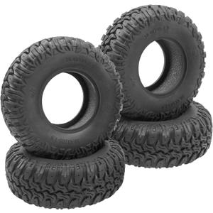 ShareGoo 1.9 inch RC Crawler Tires Rubber Mud Tires OD 103mm Compatible with Axial SCX10 90046 AXI03007 Tamiya CC01 D90 1/10 RC Crawler 1.9'' Beadlock Wheel Rims