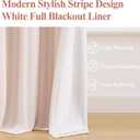 ZJDECOR 95 Inches Long Pink White Stripe Full Blackout Curtain Panels,Cotton Blended Drapes,Cottage Style Window Treatment for Living Room Bedroom,Back Tab Rod Pocket,55" Wx95 L(Pack of 2)