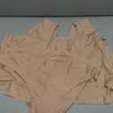 FINETOO 6 Pack Women's Seamless Hipster Underwear No Show Panties Invisibles Briefs Soft Stretch Bikini Underwear XS-XL (Large, Beige)