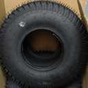 15x6.00-6 Lawn Mower Tubeless Tire, 15x6-6 for Tractor Riding Lawn Mowers Front Tire, 2 Pcs, 4 Ply, Turf-V Pattern