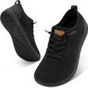 Relxfeet Men's Wide Width Slip-On Walking Shoes Minimalist Comfort Sneakers for Work, Dress Casual or Everyday Wear (Black, 45)