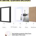 VIOLABBEY 18x18 Frame Set of 5, Black Picture Frames for 12x12 with Mat Spuare Photos Gallery Wall Frame