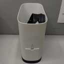 3.7 Gallons Bathroom Trash Can and Toilet Brush Set, 14 Liter Slim Trash Can with Toilet Brush Holder Set for RV, Black Lid