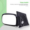 SCITOO Driver Side View Mirror Fit For 2006-2011 For Honda Civic DX EX LX Si Coupe 2-Door 2008-2011 DX-G Coupe 2-Door 1.8L Non-Folding Non-heated Power adjustment Left Exterior Mirror HO1320213