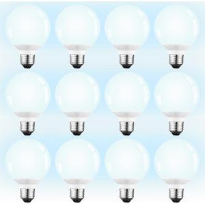 TORCHSTAR 12-Pack G25 LED Light Bulbs, 5W 40W Equivalent, Dimmable 450LM Globe Light Bulbs, 5000K Daylight, E26 Base Decorative Bulb, for Bathroom Vanity or Mirror, UL Listed