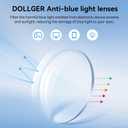 Dollger Blue Light Blocking Glasses Women Men Black Clear Frames Anti Bluelight Glasses Computer Acetate Fashion Eyeglasses