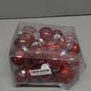 30PCS Christmas Ornaments Set, Clear Plastic Shatterproof Christmas Ball for Xmas Tree Hanging Decorations. (Black)