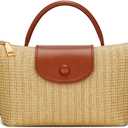 KKXIU Mini Top Handle Purse for Women Small Summer Straw Beach Crossbody Bags for Lady Handbags