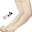 4 PCs Outivity Arm Sleeves for Men Women Upf 50 Compression Arm Sleeve for UV Blocking Protection Assorted