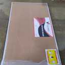 VIZ-PRO Large Cork Bulletin Board, 72 X 40 Inches, Wall-Mounted Corkboard with Silver Aluminium Frame for School, Office, and Home