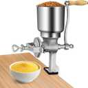 Cast Iron Manual Grain Grinder Portable Mill for Corn, Coffee Bean, Wheat, Nut, Adjustable for Kitchen Home Use