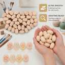 2 x 200pcs Mini Wood Eggs for Crafts Unfinished Easter Eggs DIY Painting Crafts Easter Decorations 0.7 Inch