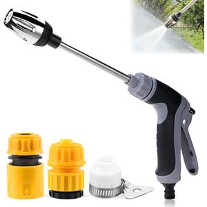 Pressure Washer, High Pressure Water Gun, Portable Washer for Car, Floor, Wall Cleaning, With 360° Rotating for Three Spray Modes (Water Gun + Connector)