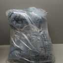 MUXHOMO 7 Pieces Full Comforter Set, Soft Bed in a Bag Full Size, All Season Bedding Set with Comforter, Flat Sheet, Fitted Sheet, Pillowcases & Shams, Greyish Blue (Full(82"x86"))