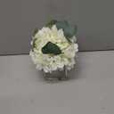 White Fake Flowers with Vase Hydrangea Artificial Flowers in Vase Peony Faux Flowers in Vase Rose Silk Flowers Peonies Floral Arrangements Artificial with Vase for Home Office Table Shelf Decor