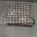 CARRIE HOME Outdoor Khaki and White Buffalo Plaid Pillow Covers 20x20 Set of 2, Khaki White Gingham Check Pillows Decorative Throw Pillow Covers, 20 x 20 Buffalo Plaid Pillow Covers for Couch