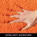 MIULEE Orange Bathroom Rugs Set 2 Piece, Soft Absorbent Microfiber Bath Mat Set, Non Slip Quick Dry Machine Washable Plush Shaggy Bath Rugs for Bathroom Floor, Tub and Shower, 16x24 inches