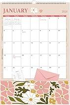 Guasslee 2025-26 Wall Calendar with Pockets, 12-Month Vertical Pocket Wall Calendar From Jul. 2025 - Jun. 2026, 17" X 11.5" Monthly Hanging Planner Aesthetic With Thick Paper For Home School Office