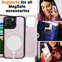 SiHPuoy Leather for Apple iPhone 15 Pro Wallet Case with Card Holder Kickstand, Phone Accessories for Woman Men Women, 2 Pack Screen Protector 2 Pack Camera Lens Cover, Rose Gold