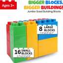 Liberty Imports 24 PCS Giant Building Blocks Starter Set for Toddlers, Plastic Large Building Blocks for Kids Creative Play, Big Stacking Bricks for Children, Kids (Primary Colors)