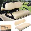 10L0L Front Seat Bottom & Backrest Assembly for Club Car DS 2000.5-up Golf Cart, Factory Style Replacement Cushions (Seat Set - Beige)