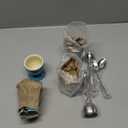 vibedor Colorful Soft Boiled Eggs Cups Set, 4 Ceramic Egg Stands and 1 Stainless Steel Egg Cutter, 4 Perfect Egg Spoons for Kitchen and Breakfast Host(Caribbean)