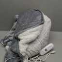 Heated Blanket Twin Electric Blanket 62X84in - Fast Heating Blanket for Adults Ultra Soft Flannel & Warm Sherpa with 5 Heat Levels & 10 Hrs Timer, Machine Washable, Office Use for Winter(Gray)