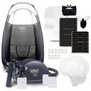 Commercial Spray Tan Machine Kit - Includes Disposable Spray Tan Supplies, Pop Up Tent, 3 Solution Cups, and HVLP Tanning Machine by Bronze Tan