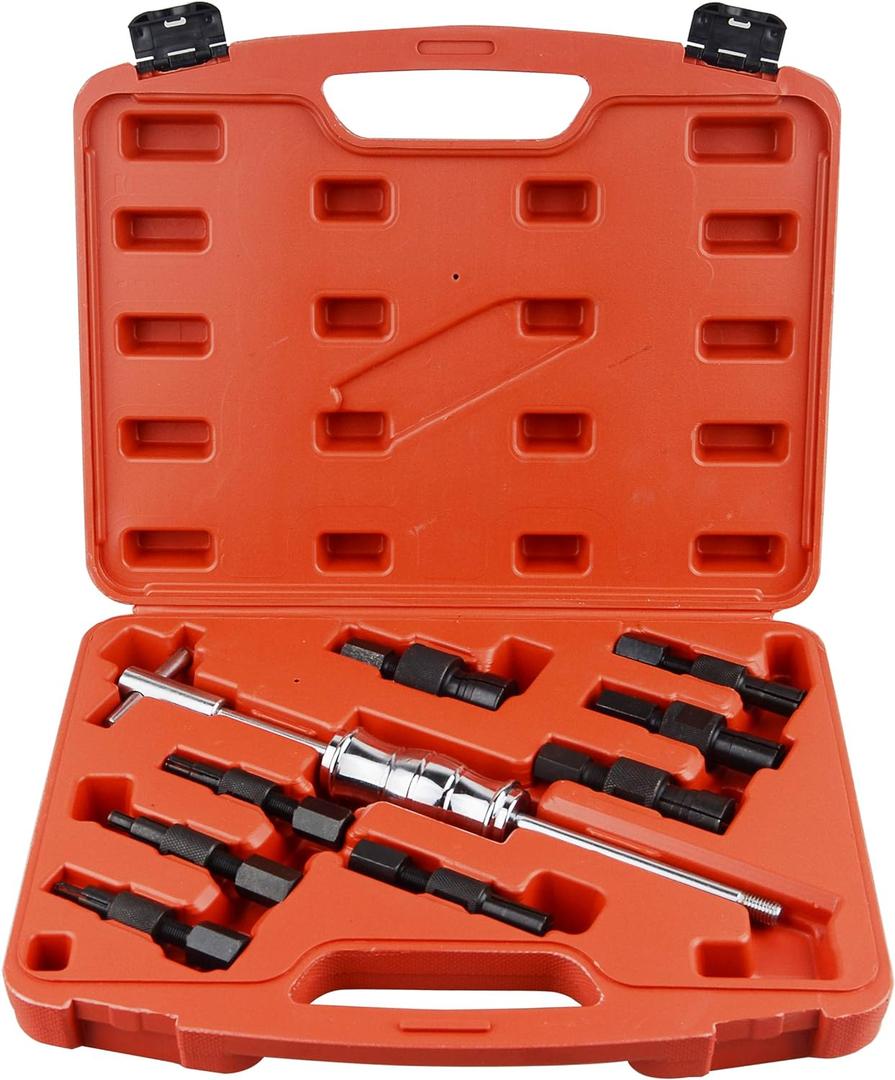 Blind Hole Collet Bearing Puller Set,9 pcs 8-32mm Inner Bearing Extractor Kit with Slide Hammer Insert Bearing Removal Tool