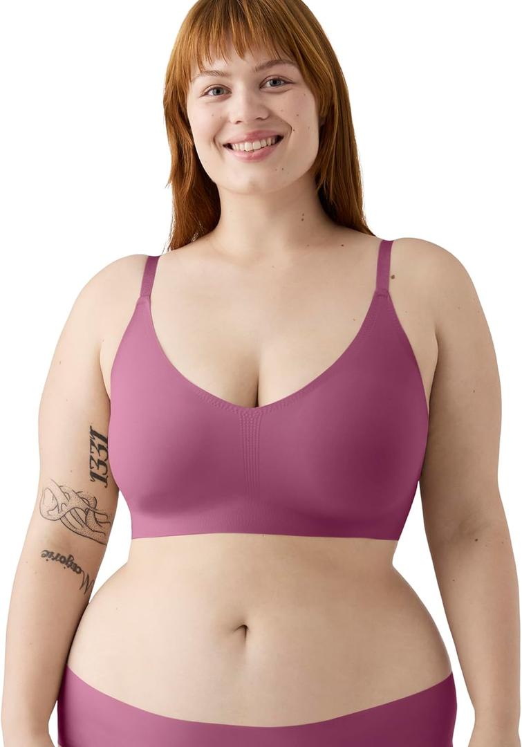 True & Co Women's True Body Triangle Convertible Strap Bra (Red Violet)