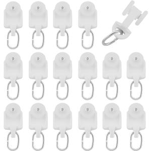 50PCS Curtain Glider Hooks, Track Rail Runner, Mute Wheel Rollers, Ball Pulley Windows Shower Curtain Tracks, Ceiling Glider