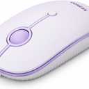 seenda MOU001 Bluetooth Wireless Mouse, 3-Device Connection (USB & Dual Bluetooth), Ergonomic Mouse for Laptop, Rechargeable Quiet Click Computer Mouse, 3-Level DPI for Windows, Mac Chromebook,Purple