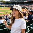 Sports Trucker Hat for Women Men, Cotton Baseball Cap for Ball Sports Lovers, Adjustable Athletic Outdoor Cap Gifts (Beige)